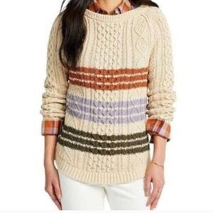 L.L. Bean Signature Fisherman's Cable Knit Tunic Sweater, Sz M